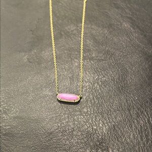 Gold and Purple Kendra Scott Elisa Pendant Necklace